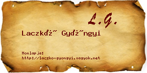 Laczkó Gyöngyi névjegykártya